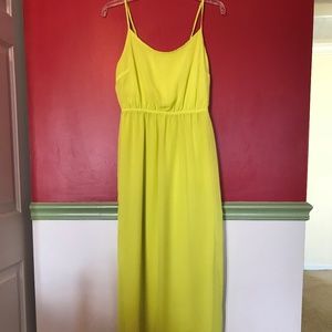 Old Navy Neon Yellow Maxi Dress Medium
